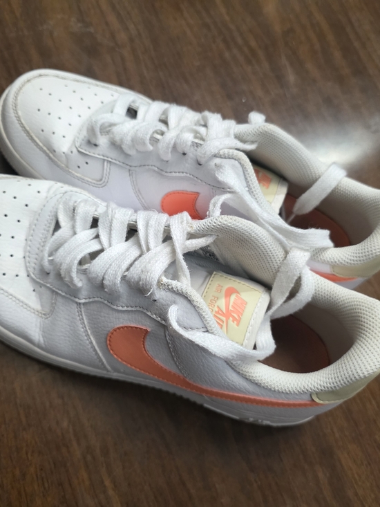 Nike Shoes - Nike Women's White Sneakers with Coral Swoosh